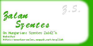 zalan szentes business card